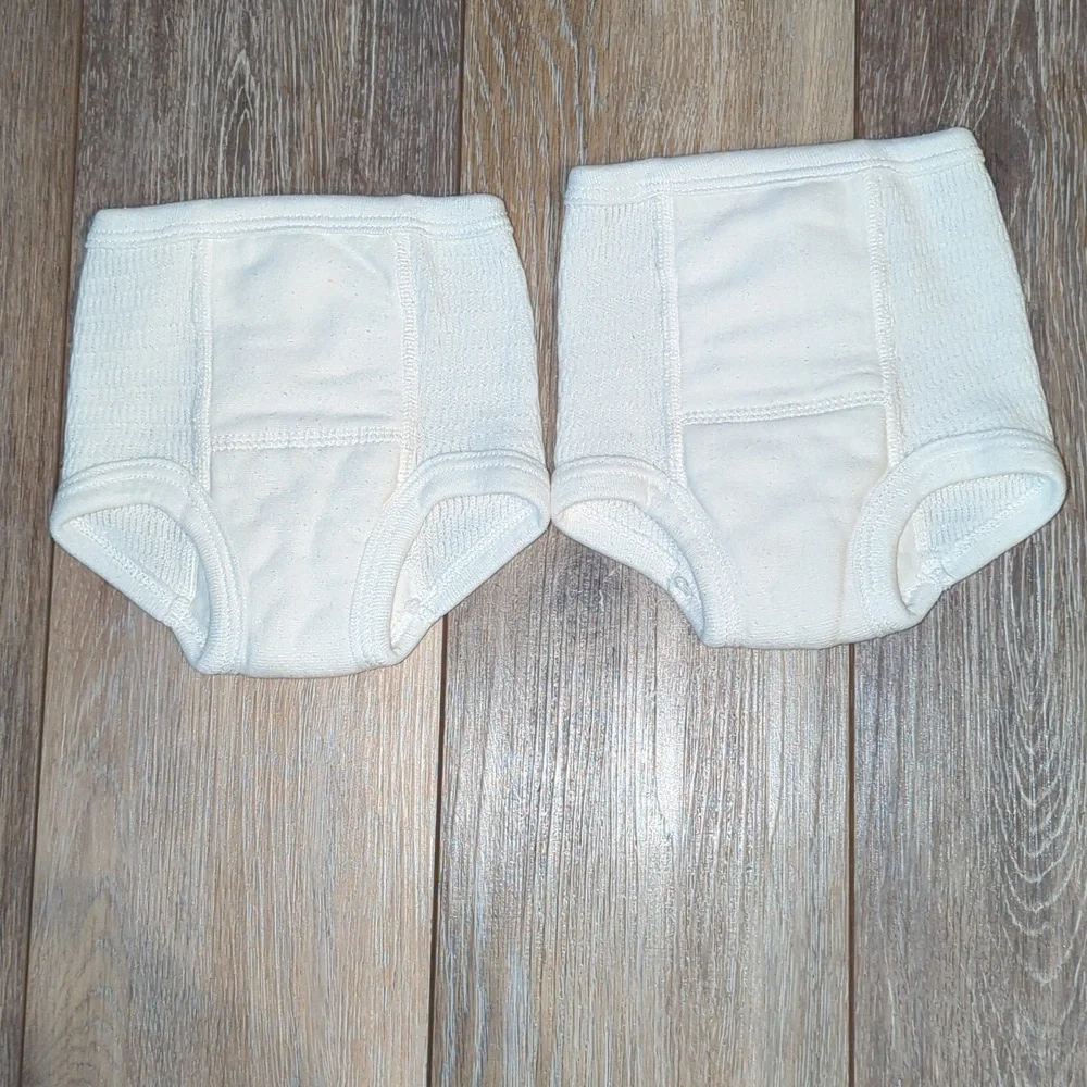 Childrens Vintage White and Patterned Training Pants